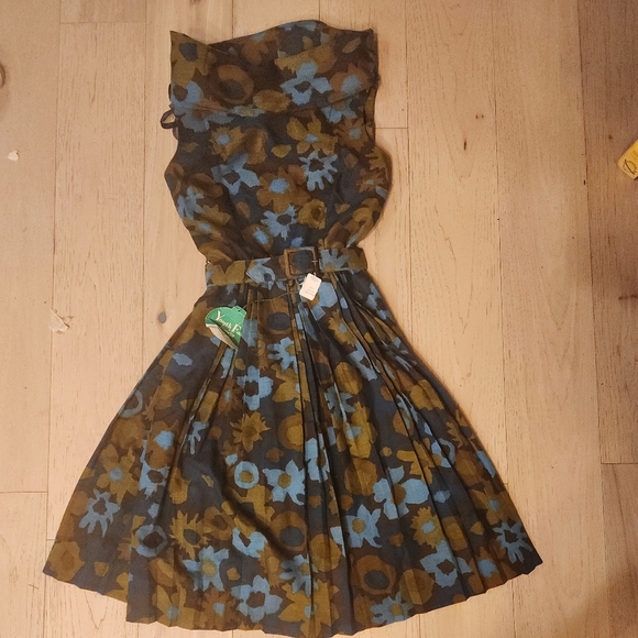 🐕VIintage 1950s Dress from France Old New Stock Junior 5 - Picture 3 of 5